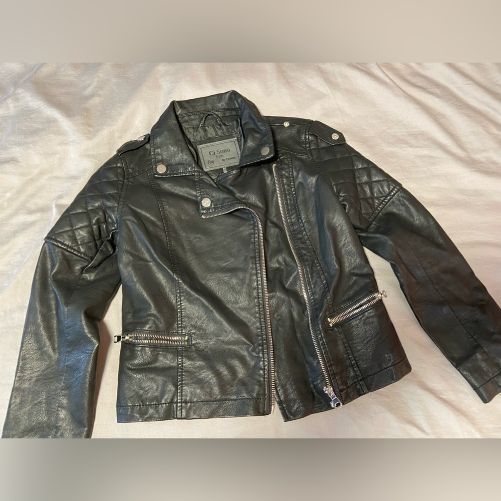 Kids faux leather jacket